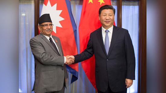 　　往年10月15日，国度主席习近平在印度果阿会面尼泊尔总理普拉昌达